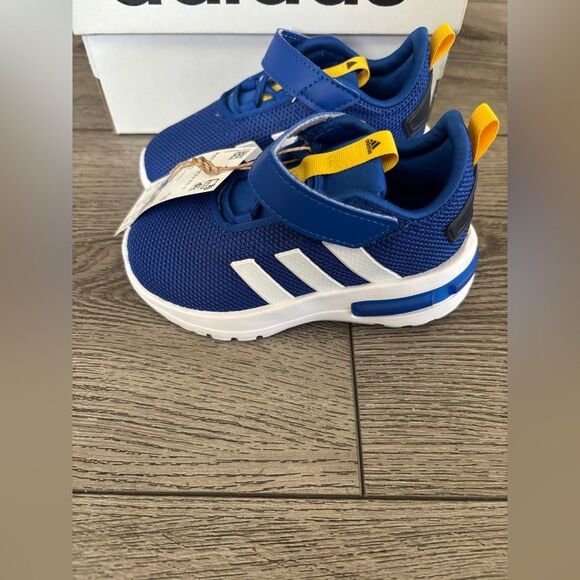 Adidas Blue and Yellow Sneakers with Velcro Closure - Picture 4 of 6